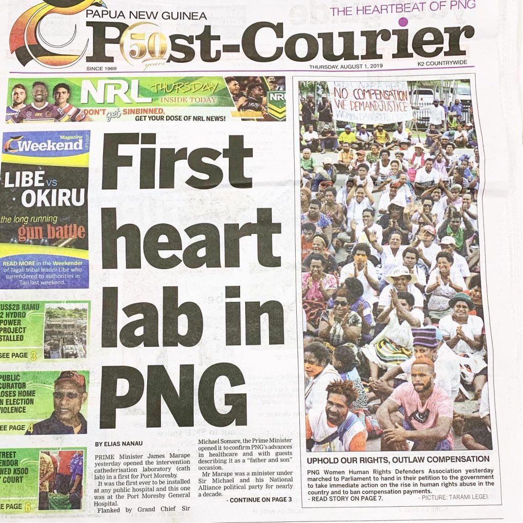 First heart lab in PNG News Article